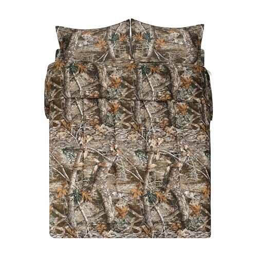 VISI-ONE Realtree Edge Camo Queen 3 Piece Comforter Set – Western Rustic Charm with Farmhouse Accents, All Season Design for Nature & Outdoor Lovers, Country Homes, Cabins, Lodges & Modern Living - Image 1