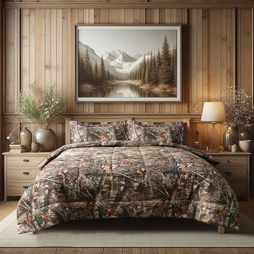 VISI-ONE Realtree Edge Camo Queen 3 Piece Comforter Set – Western Rustic Charm with Farmhouse Accents, All Season Design for Nature & Outdoor Lovers, Country Homes, Cabins, Lodges & Modern Living - Image 2