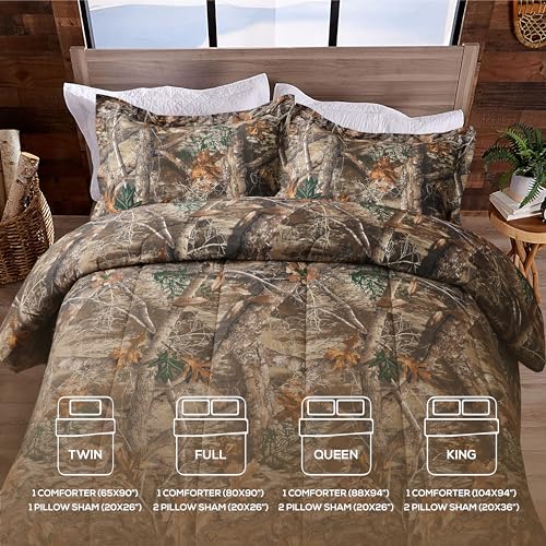VISI-ONE Realtree Edge Camo Queen 3 Piece Comforter Set – Western Rustic Charm with Farmhouse Accents, All Season Design for Nature & Outdoor Lovers, Country Homes, Cabins, Lodges & Modern Living - Image 5