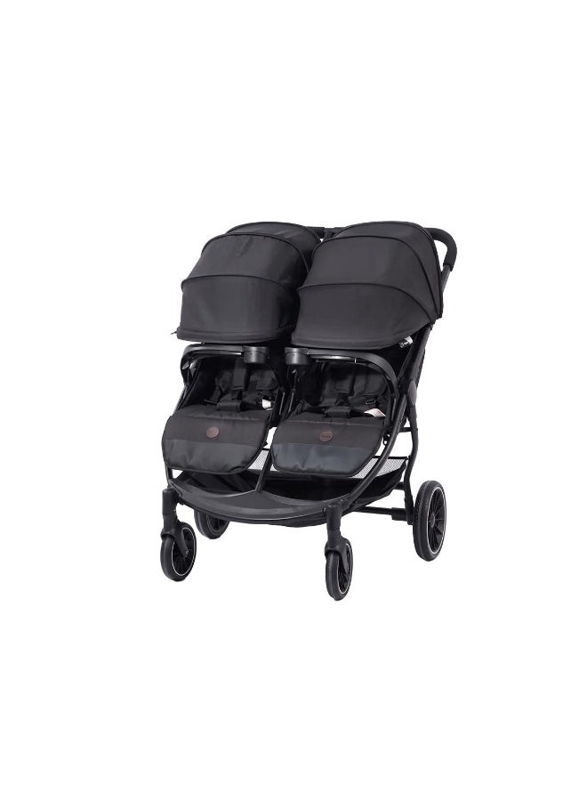 KIDILO Stroller Twins lb1000 Double Easy Fold Travel Stroller Multi-Position Reclining Seat, Adjustable Canopy, 5-Point Safety Harness, 0 M(Up to 36 Kgs