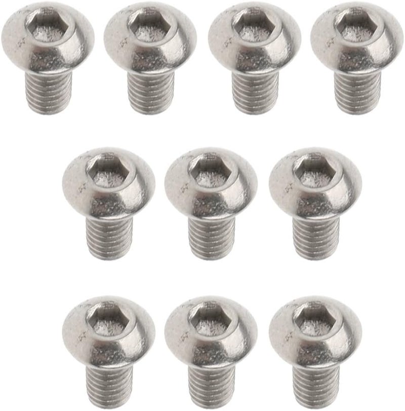 klarako 10pcs/lot M3 Titanium Hex Allen Socket Button Head Screws M3 x 6mm/8mm/10mm/12mm/15mm  Silver, M3 x 6mm - Image 1