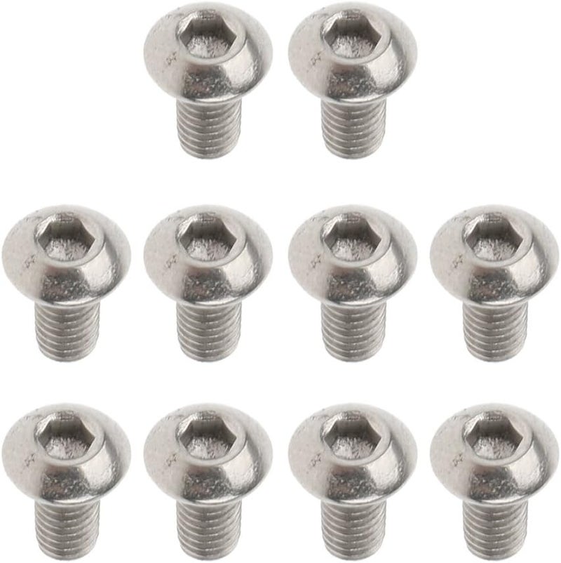 klarako 10pcs/lot M3 Titanium Hex Allen Socket Button Head Screws M3 x 6mm/8mm/10mm/12mm/15mm  Silver, M3 x 6mm - Image 4