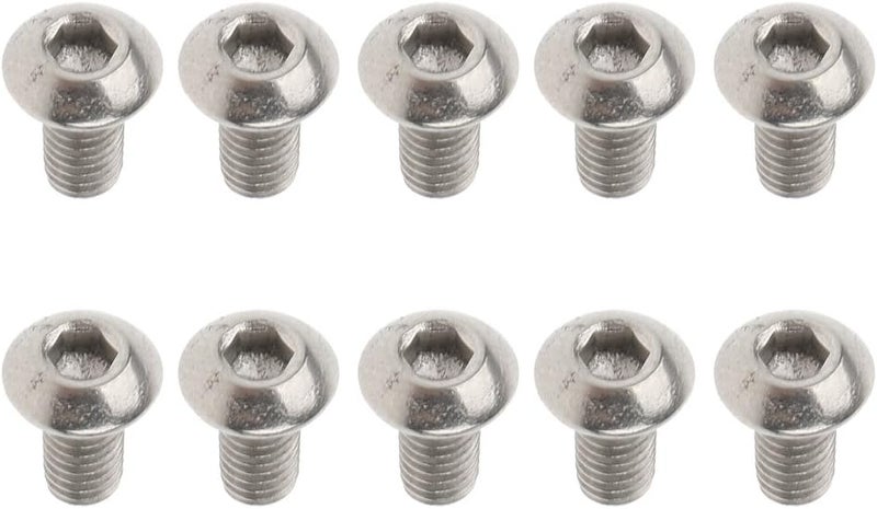 klarako 10pcs/lot M3 Titanium Hex Allen Socket Button Head Screws M3 x 6mm/8mm/10mm/12mm/15mm  Silver, M3 x 6mm - Image 2