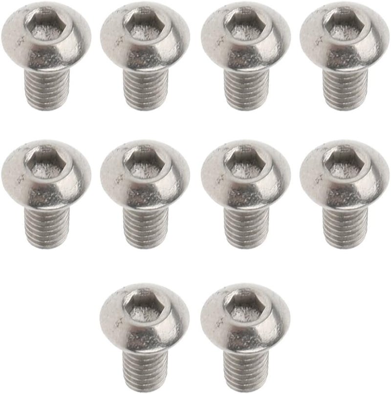 klarako 10pcs/lot M3 Titanium Hex Allen Socket Button Head Screws M3 x 6mm/8mm/10mm/12mm/15mm  Silver, M3 x 6mm - Image 5