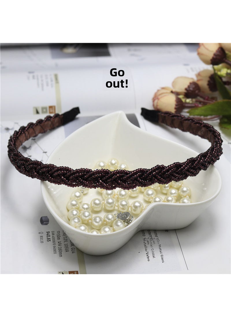 1 x 5 pcs Korean Beaded Braided Hairband Elegant Pearl Headband Deep coffee I3108 - pzsku/Z85FAD73CCD94825F816AZ/45/_/1732631188/abf2be72-a595-4bf2-ac85-4f06849e1e26