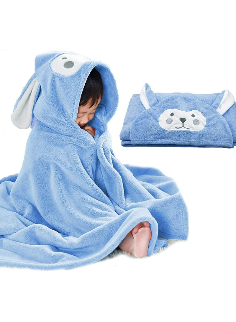 سيوسي منشفة حمام للأطفال، منشفة بغطاء للرأس فائقة النعومة، بطانية رداء حمام عالية الامتصاص، هدايا استحمام للأطفال الصغار للأولاد والبنات، مقاس 70 * 140 سم، منشفة حمام بعباءة للأطفال، رداء حمام من القطن الخا - Image 1