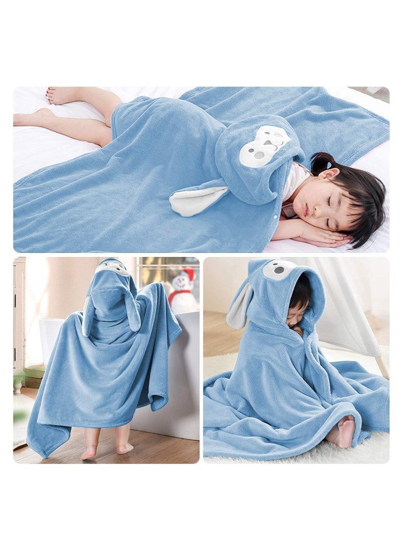 سيوسي منشفة حمام للأطفال، منشفة بغطاء للرأس فائقة النعومة، بطانية رداء حمام عالية الامتصاص، هدايا استحمام للأطفال الصغار للأولاد والبنات، مقاس 70 * 140 سم، منشفة حمام بعباءة للأطفال، رداء حمام من القطن الخا - Image 2