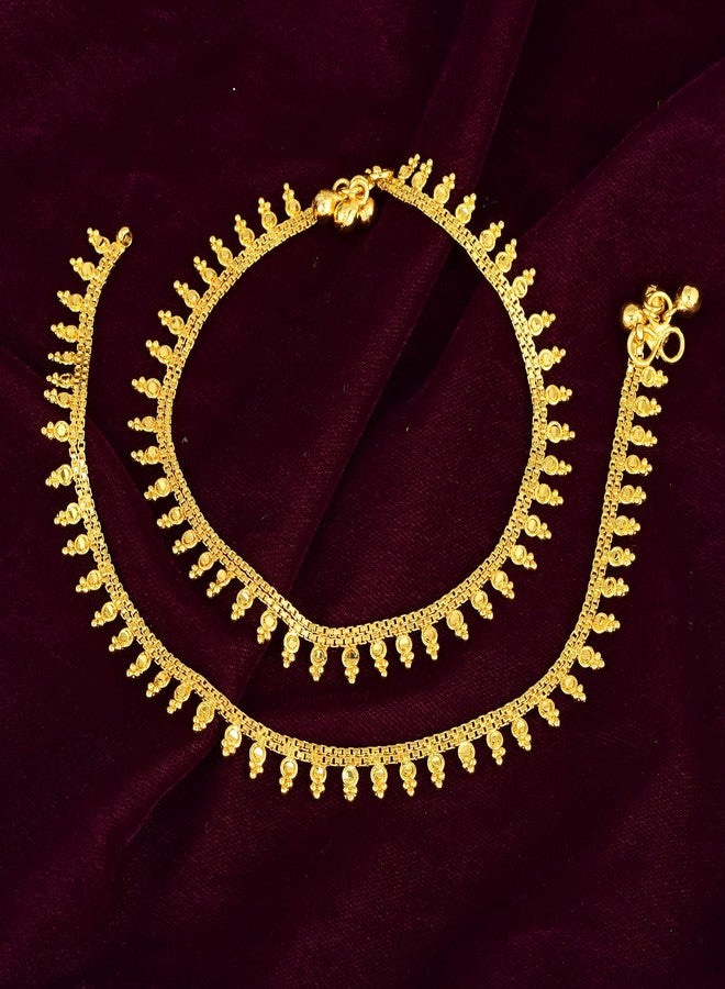Memoir Classic Design Brass Anklet for Women Brass Anklet - Image 5