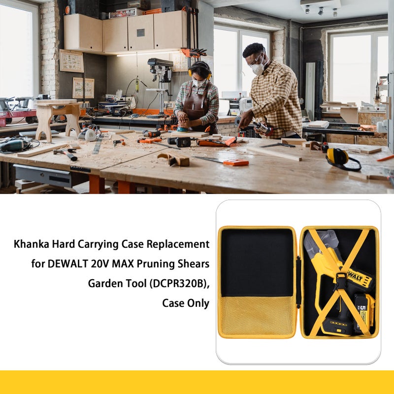 Khanka Hard Storage Case Replacement for DEWALT 20V MAX Cordless Pruning Shears Garden Tool (DCPR320B), Case Only - Image 2