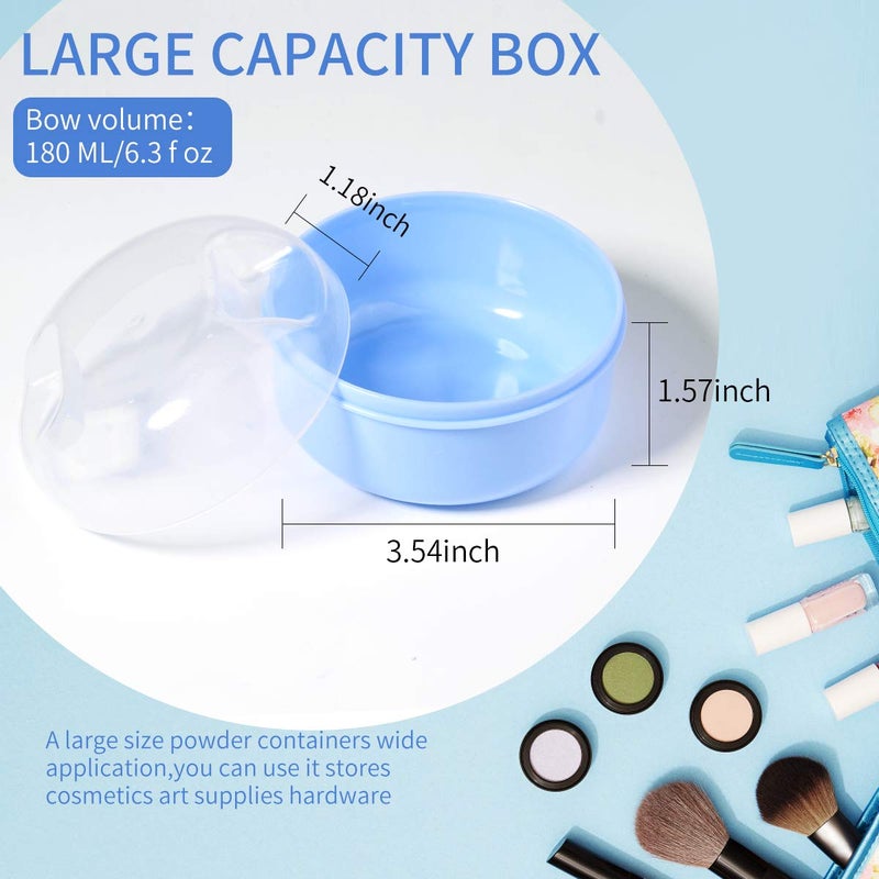 Arroyner 2Pcs Baby Body Cosmetic Powder Puff Body Powder Puff and Container Case (Pink and Blue) (2pcs) - Image 4