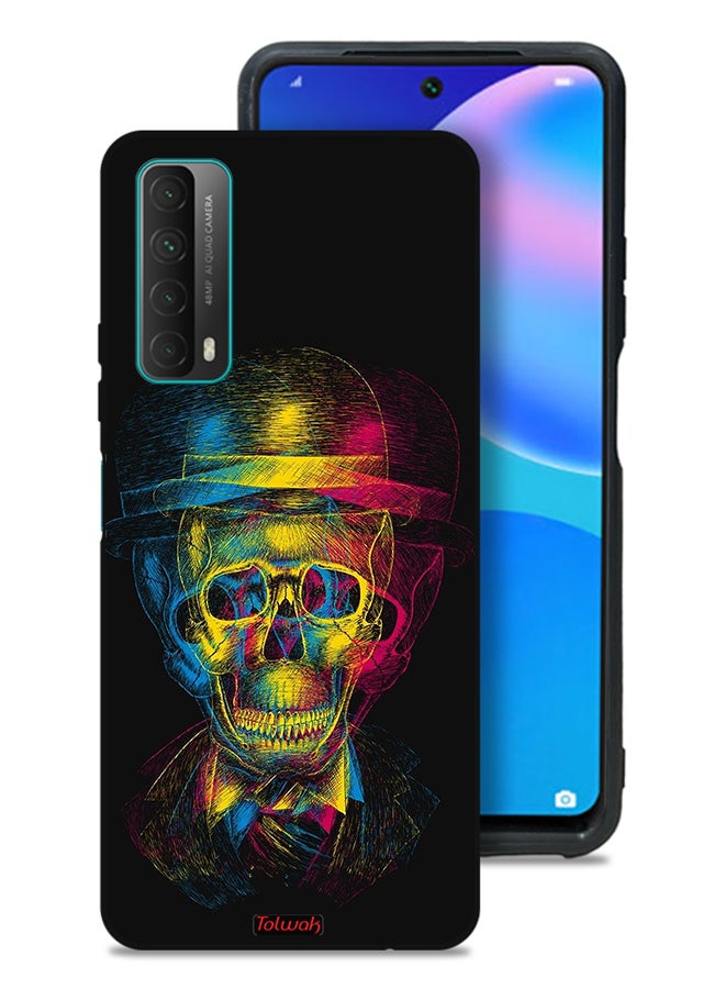 Tolwak Huawei Y7a Protective Case Cover Skull Colorful Hat Fantasy Art - Image 1