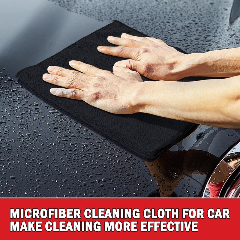 AIDEA Microfiber Cleaning Cloth 24 Pack, Microfiber Towels for Cars, Soft & Absorbent Cleaning Rags, Premium Lint Free Shop Towels for House, Kitchen, Car, 12inx16in - Image 2