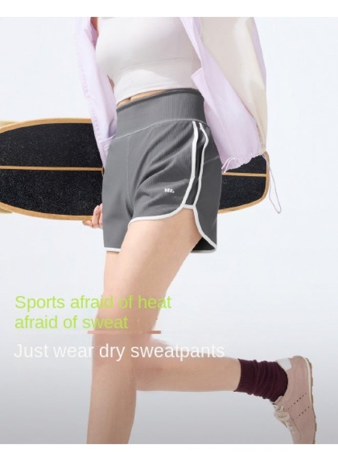Cool To Touch, Quick-drying】new Women's -feel Sports Shorts For Spring And Summer Running, Fitness, Slimming, Casual Wear, Machine Washable - Image 1