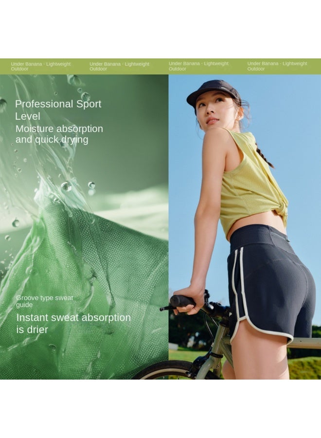 Cool To Touch, Quick-drying】new Women's -feel Sports Shorts For Spring And Summer Running, Fitness, Slimming, Casual Wear, Machine Washable - Image 3