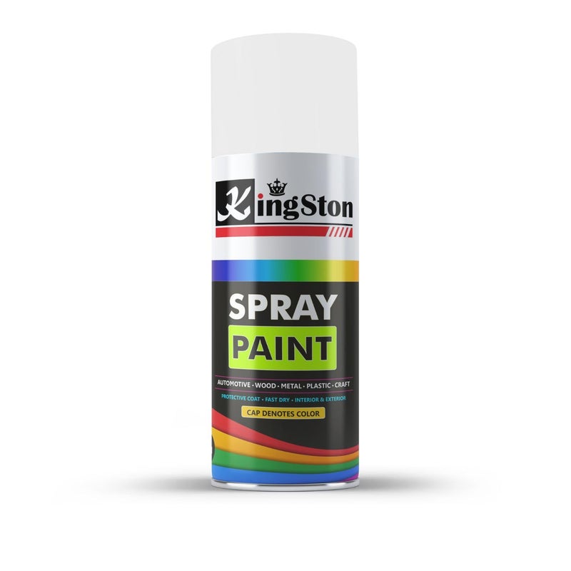 Kingston Acrylic Paint Spray Multi-Surface DIY Paint for metal, wood, wall – 400ml Can - 1Pc (Off-white) - Image 1