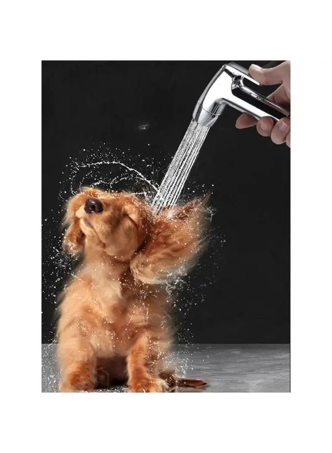 Silver Toilet Spray Gun Bidet Set With Hose High Pressure Spray Head Bathroom Accessory - Image 5