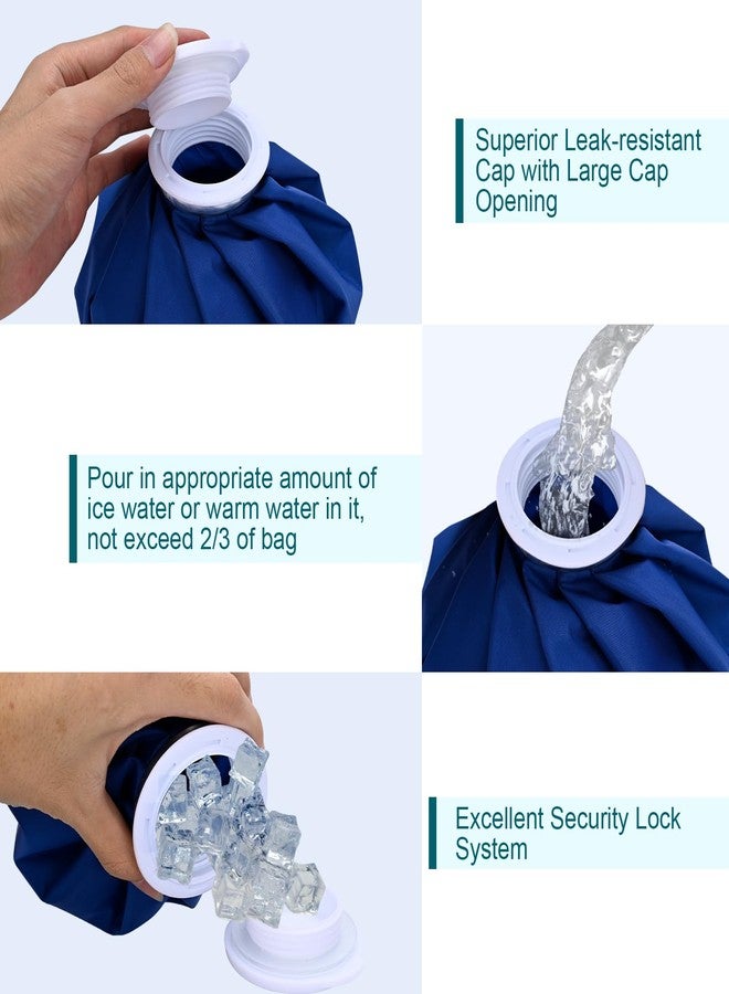 Luijnbn 2 PCS Upgrade Ice Pack Injuries Reusable,11in & 9in Ice Bags Hot Water for Injuries, Soothe Pain and Stay Cool, Old School Style and Traditional Ice Packs, Versatile and Easy to Carry - Image 3