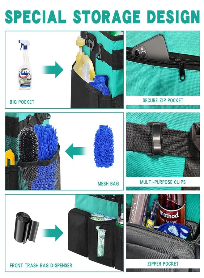 amzoya Wearable Cleaning Caddy Bag,WithDetachable Divider cleaning bags for housekeepers, With Adjustable Shoulder Strap for Cleaners & Housekeeper - Image 3