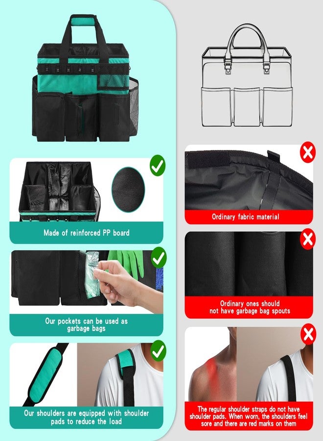 amzoya Wearable Cleaning Caddy Bag,WithDetachable Divider cleaning bags for housekeepers, With Adjustable Shoulder Strap for Cleaners & Housekeeper - Image 5