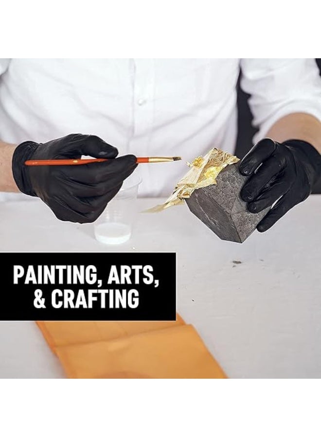 Powder-Free Black Nitrile Gloves - Food Grade Safe, Latex-Free Disposable Gloves - Multi-Purpose & High Quality - Image 3