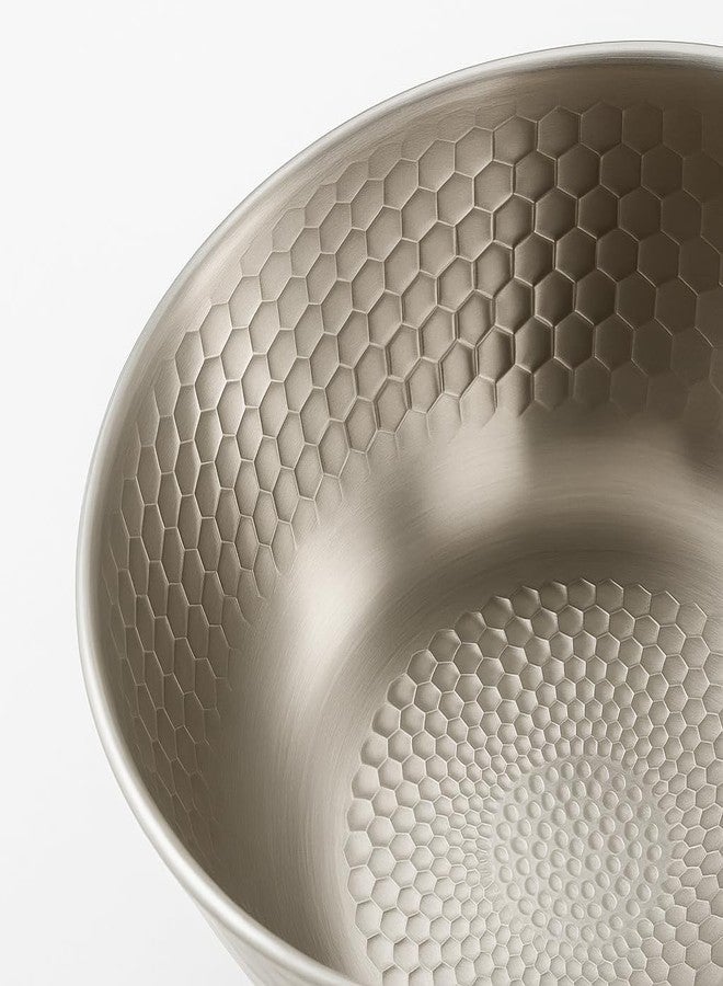 GNEY Stainless Steel Hammered Mixing Bowl 1 Pack - 19cm Large Capacity Kitchen Bowl for Mixing,Baking,Salad,Fruit Anti-Slip Honeycomb Texture,Rust-Proof,Durable & Easy to Clean Bowl for Home & Restaurant - Image 5