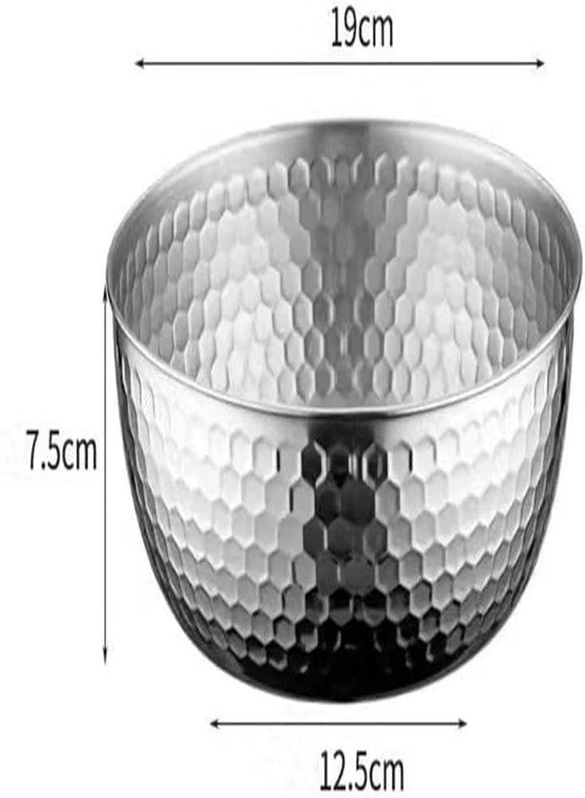 GNEY Stainless Steel Hammered Mixing Bowl 1 Pack - 19cm Large Capacity Kitchen Bowl for Mixing,Baking,Salad,Fruit Anti-Slip Honeycomb Texture,Rust-Proof,Durable & Easy to Clean Bowl for Home & Restaurant - Image 3