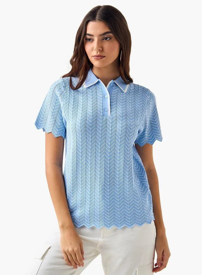 Splash FAV Polo T-shirt with Texture