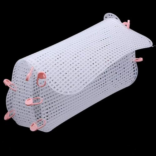 MAYCREATE® 3Pcs Mesh Clear Plastic Canvas Sheets with 100 Clips Crossbody DIY Sewing Bag Form Cross Stitch Plastic Plate for DIY Crafts, Acrylic Yarn Crafting Knit, Crochet Bag Making Kit - Image 5