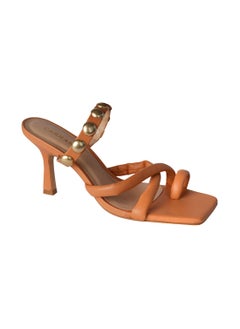 CARRANO Carrano Ladies High Heels Strappy Backless Toe Ring Mules 321042 Cab0622  - Image 1