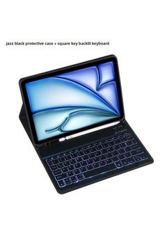 For Huawei Cloud C7 2nd Generation Square Key Bluetooth Keyboard 11.5 "Cloud C7 2nd Generation Tablet BBG7-W00-Color:[square Keyboard Backlight] Jazz Black (excluding Stylus)