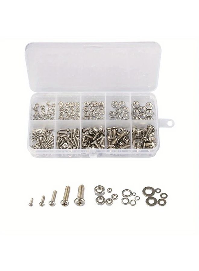120pcs Stainless Steel 304 Screw Nut Bolt Assortment Kit M2 M3 M4 M5 For DIY Repair - Image 3