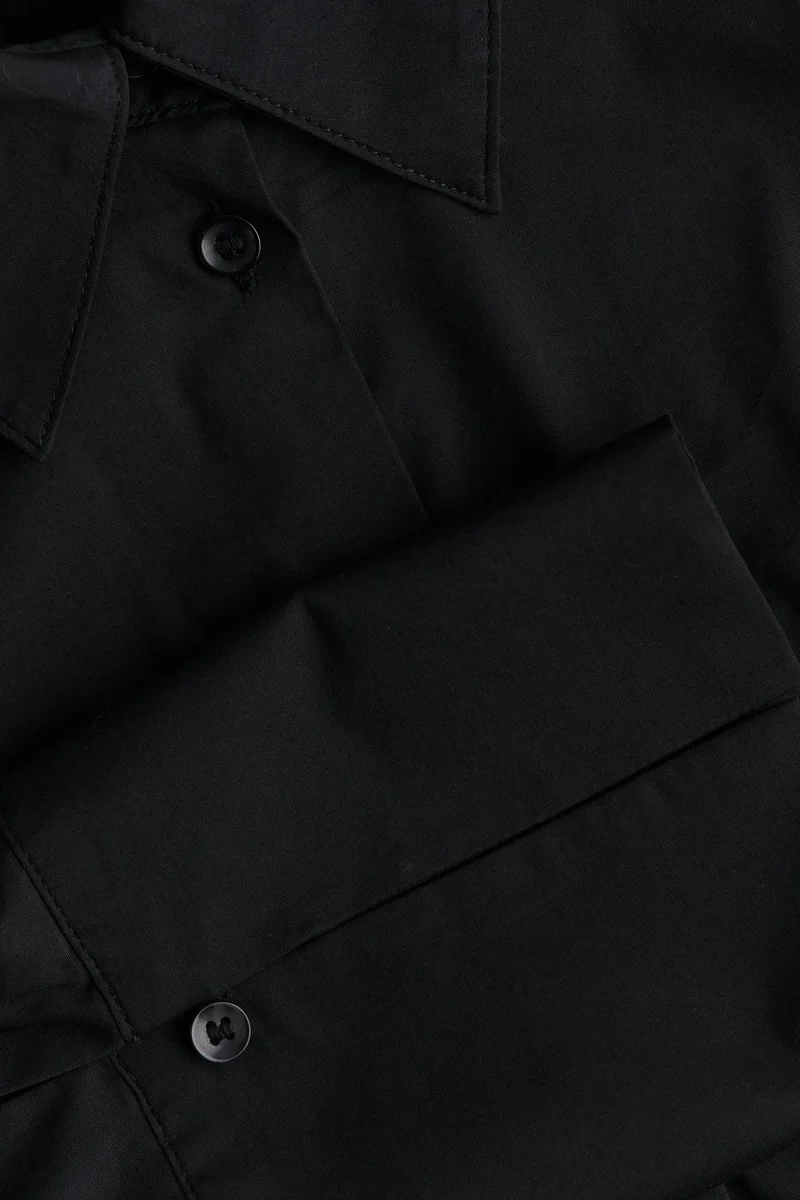 H&M Shoulder-pad tapered-waist shirt