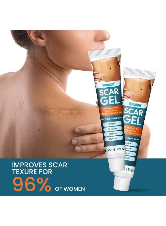 Sumifun Scar Gel, Scar Repair, Medical-Grade Silicone, Old & New Scars, Improve Texture & Color, Reduce Scars, Suitable for Surgical Scars (e.g., C-section), Burns, Acne Scars, Stretch Marks, etc., 30g - Image 2