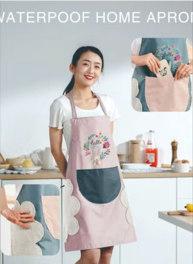 مريلة بياقة قابلة للتعديل وجيوب الوجه وتصميم مخيط متين ومقاوم للماء - Image 2