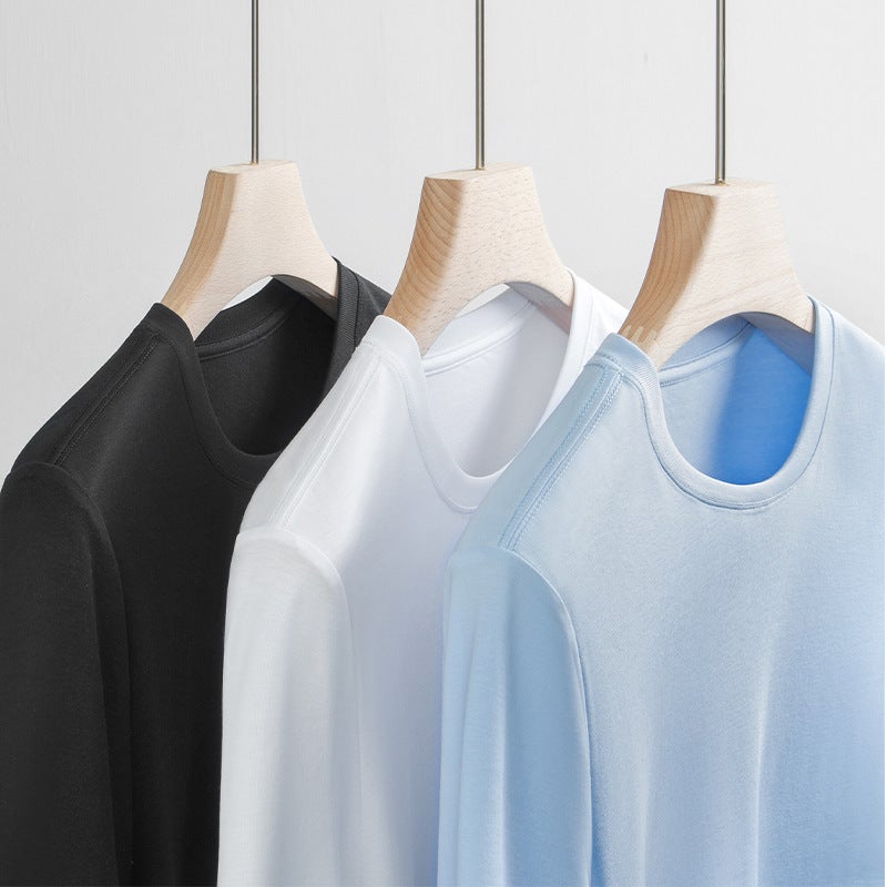 S-6XL plus size Cotton Short-sleeved White Small T-shirt Round Neck Tshirt Children's Wear Xinjiang Long-staple Cotton Casual Top - Image 3
