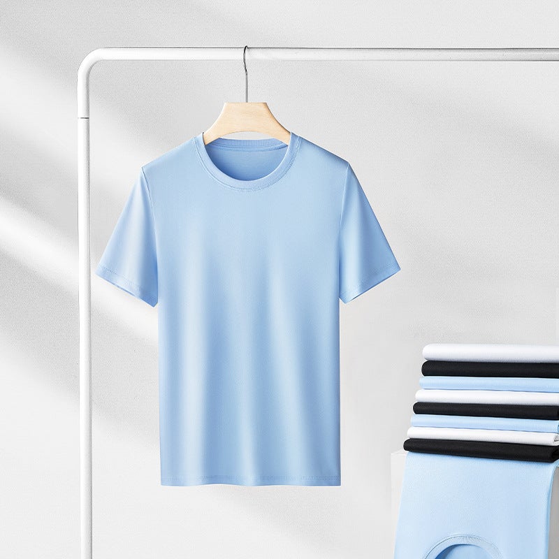 S-6XL plus size Cotton Short-sleeved White Small T-shirt Round Neck Tshirt Children's Wear Xinjiang Long-staple Cotton Casual Top - Image 5