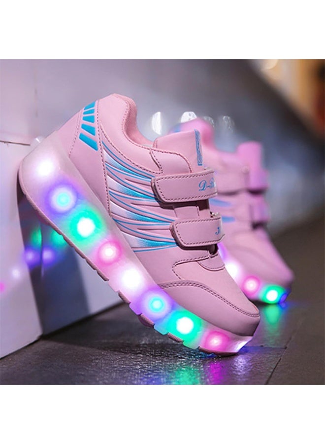 DUNISO Kids Roller Skates  with 4 Wheels,New Upgrade Skates with LED Light,Rechargeable Sport Sneaker for Boys Girls Beginner,More Balanced - Image 4