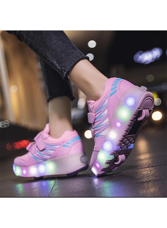 DUNISO Kids Roller Skates  with 4 Wheels,New Upgrade Skates with LED Light,Rechargeable Sport Sneaker for Boys Girls Beginner,More Balanced - Image 5