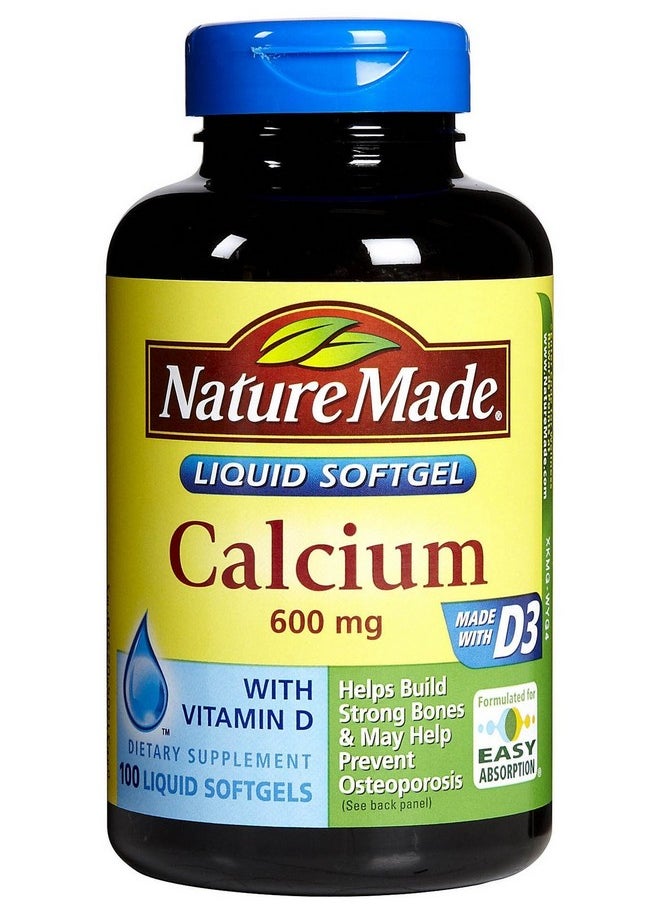 Nature Made Calcium 600 Mg 100 Softgels Pack Of 4 