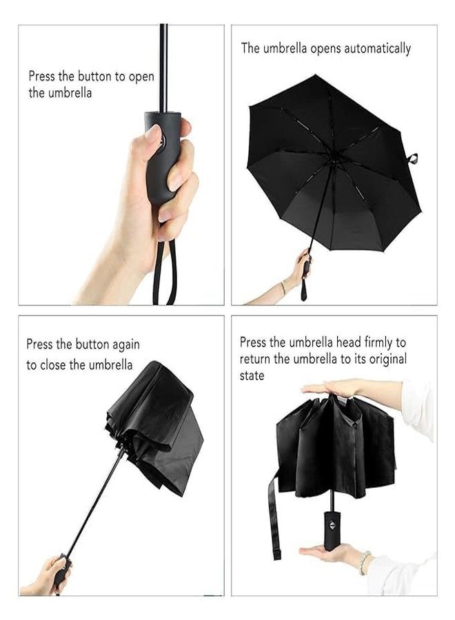 APLIKJA UV protection Umbrella Automatic open close for rain and sun protection 3 fold umbrella for men women kids boys girls big size large three fold stylish folding under windproof travel - Image 2
