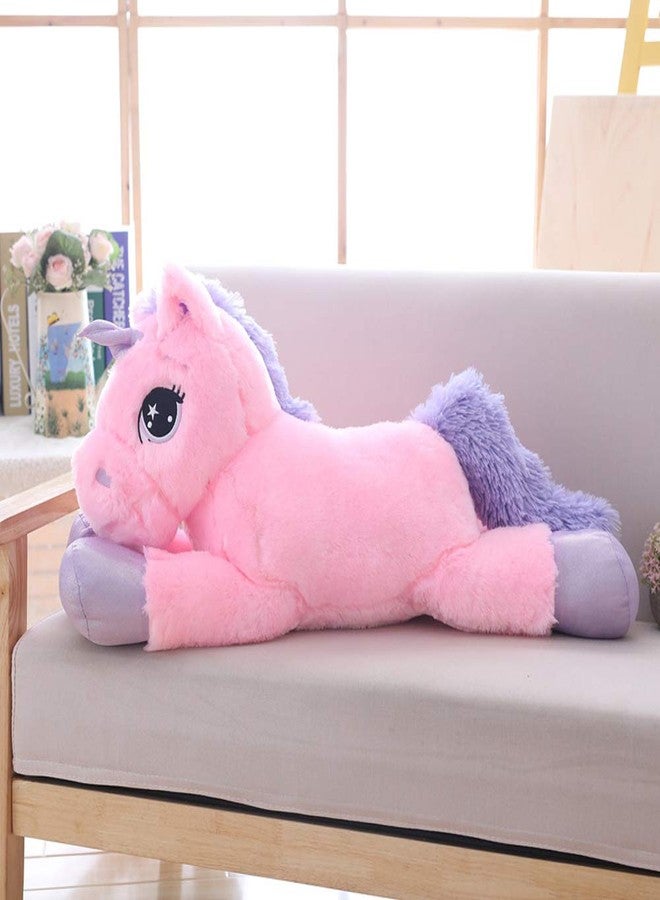 sofipal Giant Unicorn Stuffed Animal Toys,Soft Large Unicorns Plush Pillow for Bedroom, Valentines, Pink, 39.4" - Image 3