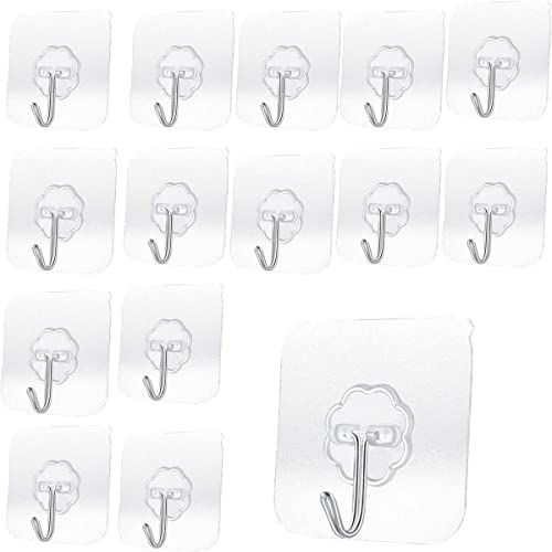 SZYIKUER Heavy Duty Adhesive Hooks 33 lb(Max) 15KG,Waterproof and Oilproof Reusable Seamless Hooks Heavy Duty Wall Hook for Kitchen Bathroom Office 14 Pack - Image 2