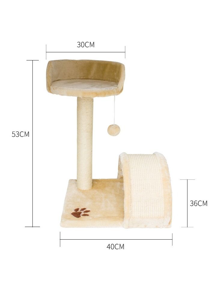 Arabest عمود خدش كات فيتوريا من السيزال مع منصة قطيفة - Image 2