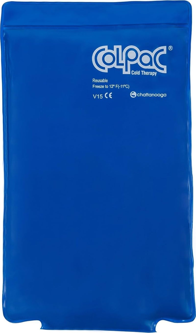Chattanooga Chattanooga ColPac - Reusable Gel Ice Pack - Half Size - 7.5 in x 11 in (19 cm x 28 cm) - Cold Therapy - Knee, Arm, Elbow, Shoulder, Back - Aches, Swelling, Bruises, Sprains, Inflammation 