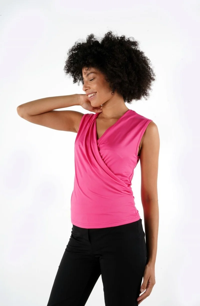 الكسندر جاردي Double Breasted Sleeveless Blouse (B24-38001)