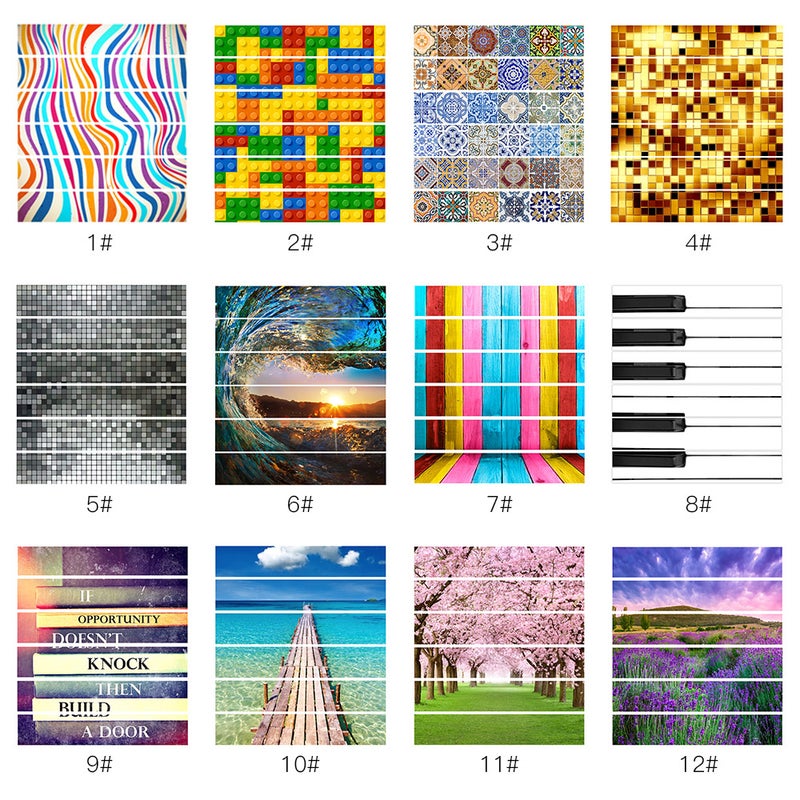 6 Pcs/Set 3D Landscape Self-adhesive Stairs Risers Stickers Mural Staircase Stickers Wallpaper Decor - Image 3