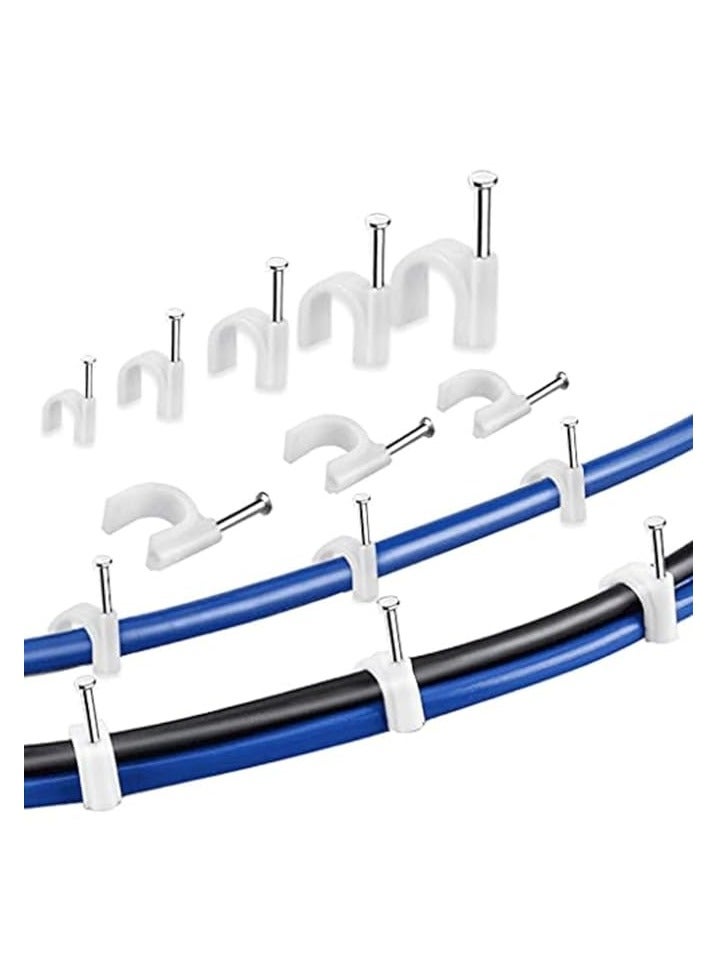 بروماس - مشبك سلك كابل بلاستيك 4 مم - 100 قطعة. إنه أمر رائع لإدارة الكابلات المنزلية والمكتبية. يمكن استخدامه في الكهرباء، والإيثرنت، وسلك الأطباق، والكابل المحوري. - Image 3