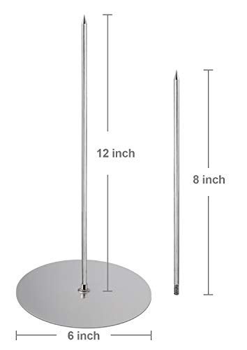ZAUGONTW Vertical Skewer Grill - Stainless Removable Vertical Brazilian Barbecue Grilling Rack Meat Spit - Perfect for Steak, Whole Chickens, Whole Fish, Large Meat, 1Pack - Image 3