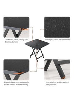 Generic Folding Dining Table Outdoor Dining Table Portable Camping Table Kitchen Table for Indoor Outdoor,Space Saving(60*60CM)  - Image 5