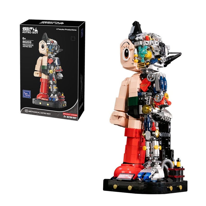 PANTASY Astro Boy Building Set Mechanical Clear Ver Official Licensed Classic Anime Figure Brick Model Collectible Robot Display Toy for Adults and Fans Creative Construction Kit - Image 3